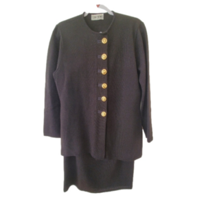 San Remo Vintage 2 piece Sweater & Skirt set. By Laura Knits -S Petite (…